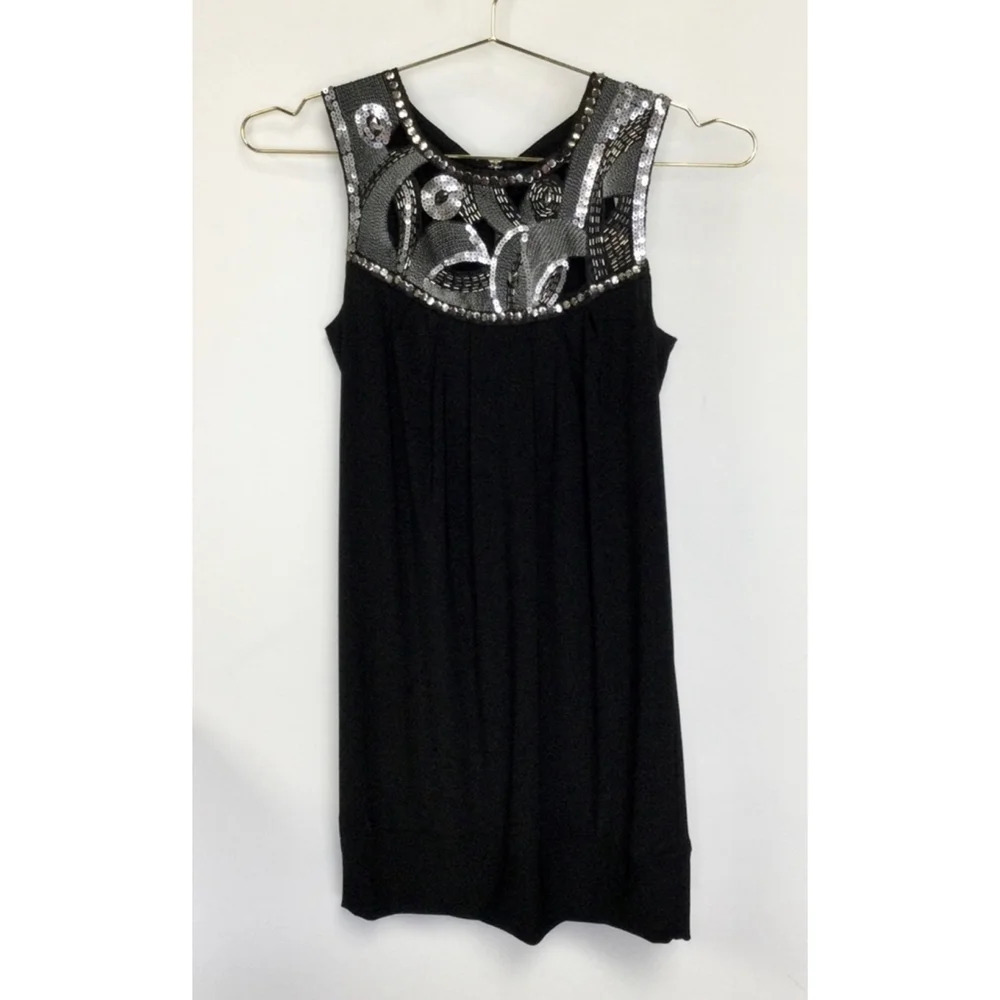 Juniors Woman’s B.Smart Dress, Size 5/6, Black & Silver